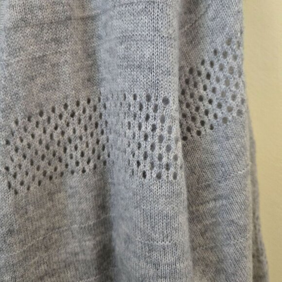 Charter Club Gray 100% Cashmere Lightweight Open Front Cardigan Sweater Size L - Picture 6 of 8